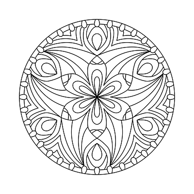 Mandala coloring design 12 illustration mandala mandala design