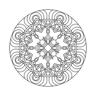 Mandala coloring design 14 illustration mandala mandala design