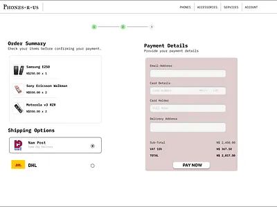 #DailyUI002 -Checkout Page design typography ui ux