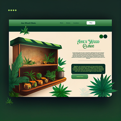 Marijuana Weed Dispensary Web Interface UI/UX Design app branding design graphic design illustration logo marijuana tutorial ui uiux ux vector web design weed