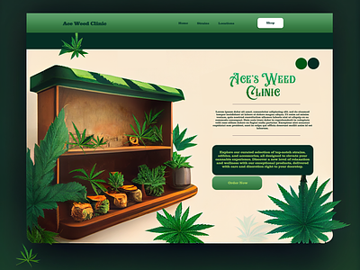 Marijuana Weed Dispensary Web Interface UI/UX Design app branding design graphic design illustration logo marijuana tutorial ui uiux ux vector web design weed