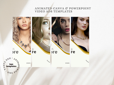 Bespoke Ad Templates for Jewelry Store advertising agency advertising campaign animated ads branding canva motion graphics powerpoint template video ads
