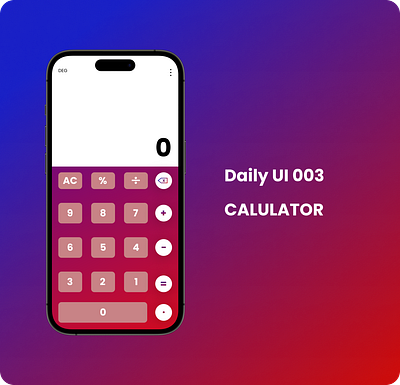 Calculator adobe xd branding daily ui dailyui design figma graphic design ui xd