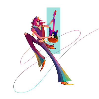 Guitar Player character characterdesign concept design graphic design illustration scene