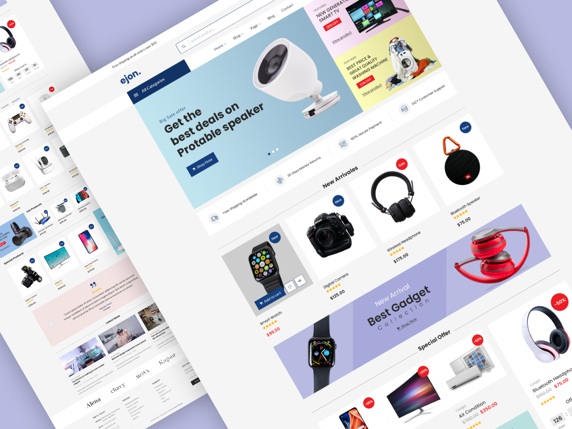 Ejon - Electronics ECommerce Template By EnvyTheme LLC On Dribbble