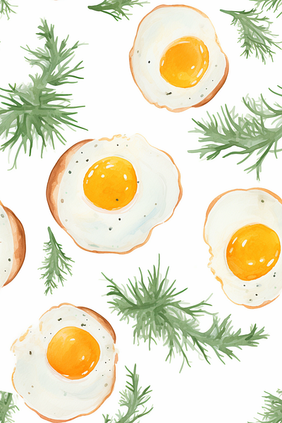 Fried eggs pattern illustration