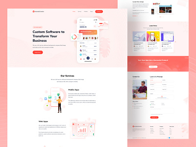 Instantly Creative - App Landing Page 2023 ai app design app landing page artificial intelligence clean ui digital agency landing page mobile app modern design softawre design ui design ux design uxui web apps web design website design