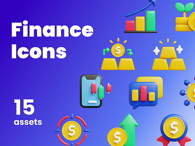 3D Finance tiny icon pack 3d fianace gold icon iconography icons icons pack illustration investment money trading