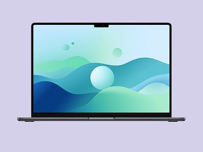 Blue-Green Wallpaper for Desktop 12K 12k blue bubble design desktop futuristic graphic design illustration iphone logo ui wallpaper
