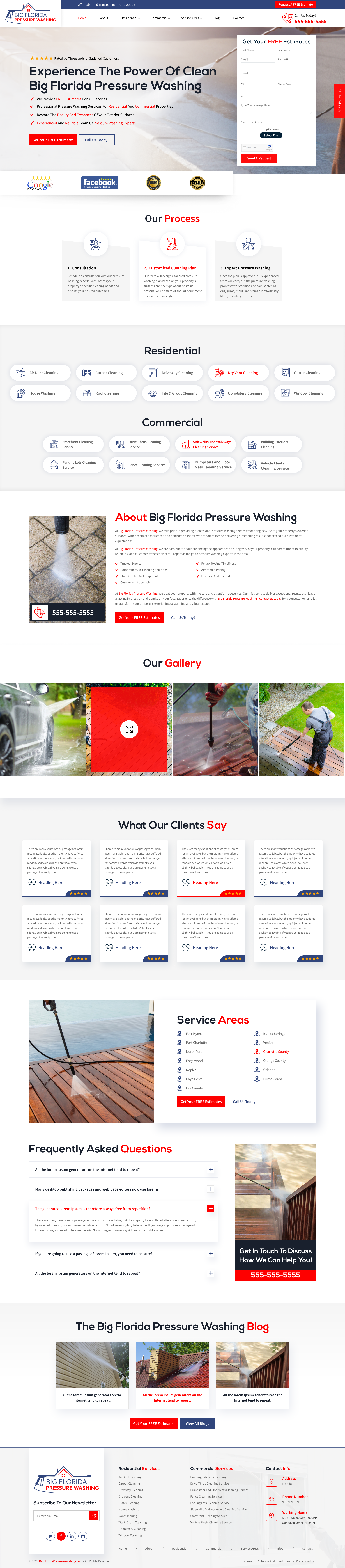 *Big*Florida*Pressure*Washing* branding design graphic design logo typography ui ux
