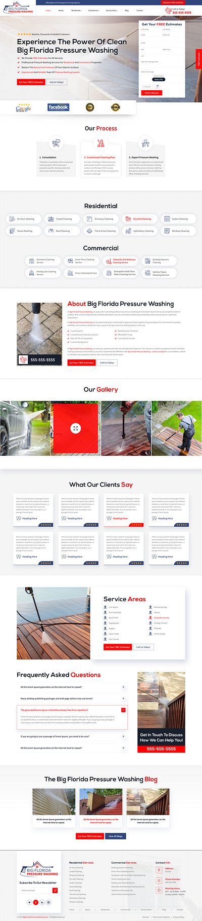 *Big*Florida*Pressure*Washing* branding design graphic design logo typography ui ux