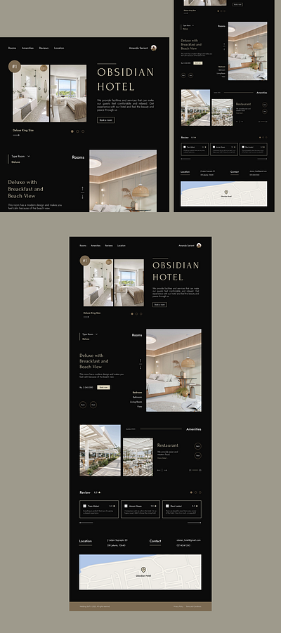 [Landing Page Website UI] Hotel Website design ui website