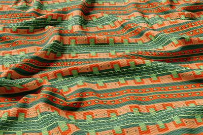 Tribal pattern arrow bed linen fabric graphic design orange pattern shoes wallpaper wrapping paper