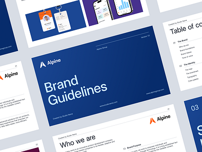 Brand Guidelines Pitch Template branding brandkit graphic design pitch playoff presentation template ui