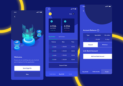 Crypto Trading App 3d app application crypto cryptocurrency ui uiux ux