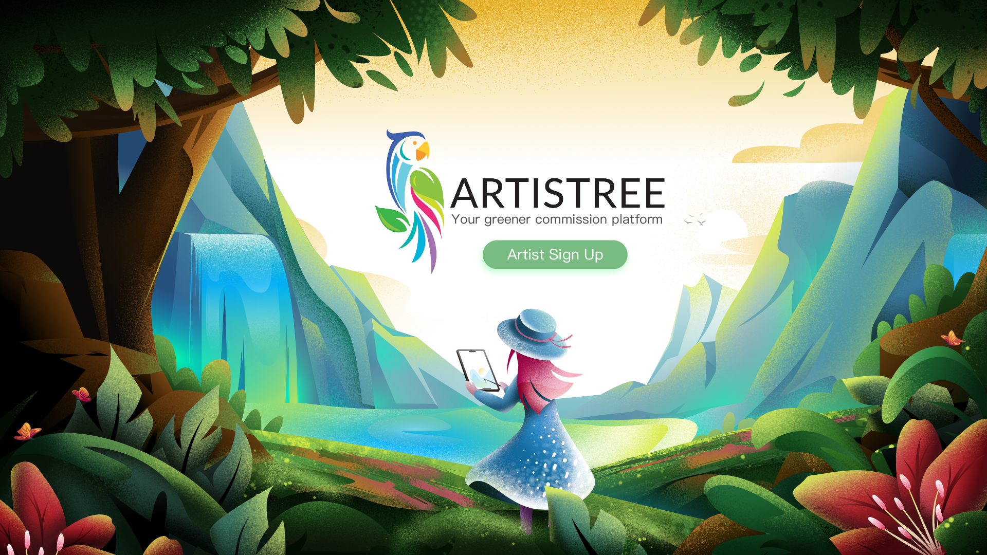 Example of Landscape Scene Poster Illustration