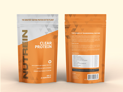 Nutrein Clear Protein Packaging Design label label packaging labeldesign packaging packaging design packagingdesign product branding product label product packaging
