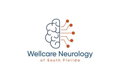 Wellcare Neurology logo branding design graphic design logo logo branding logo design minimal logo unique