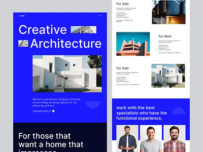 Architect Design Agency Website agency architect architecture branding constration design graphic design house real estate ui ux web web template website