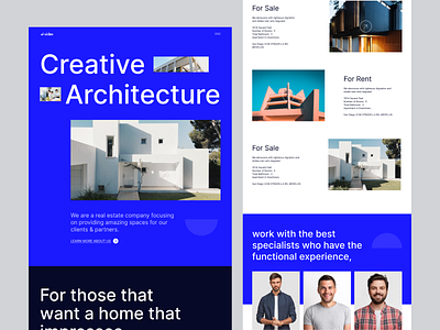 Architect Design Agency Website agency architect architecture branding constration design graphic design house real estate ui ux web web template website