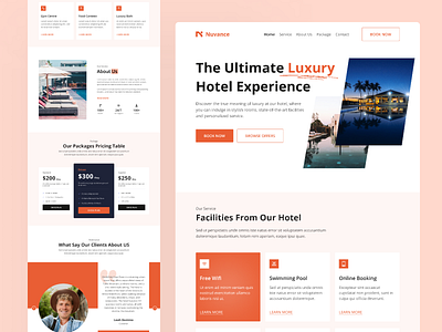 Luxury Hotel Website clean design ecommerce website hotel website luxury hotel luxury hotel website ui ui design web design