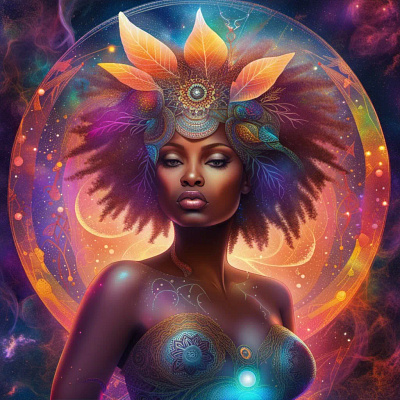 Colorful Goddess ai digital art