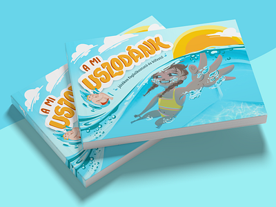 Book cover concept for children book children cover cover design design digital illustration graphic design illustration kids pool summer swimming