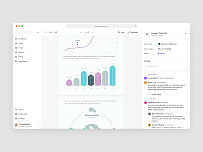 SaaS Design System - Document View activity app dashboard design system document saas ui ux