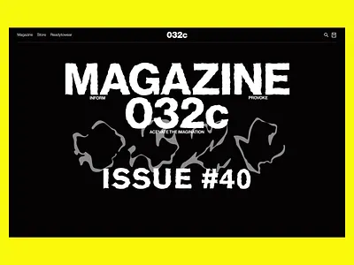 032c MAGAZINE animation design ui ux web