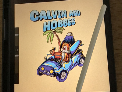 Calvin and hobbes 3d animation branding design digital art graphic design illustration mockup print on demand