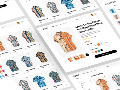 E-commerce Website: Styleco. Inner Pages app catalouge clean cloth website clothing colth landing page dashboard dress web app e commerce ecommerce junaki market marketplace online store sashion website shopping store trendy web app uiux web