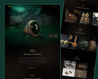 Jewellery Shopping Platform clean dark theme jewellery royal shopping ui ux website