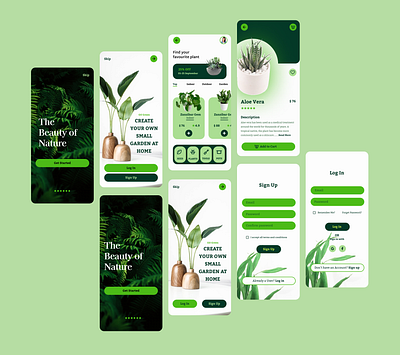 Plant Shop UI/UX Design app branding design graphic design illustration logo typography ui ux vector