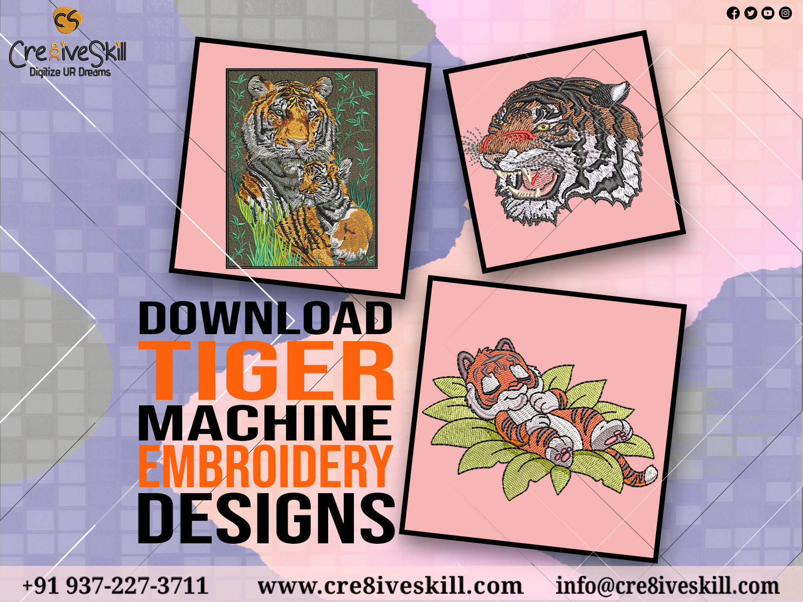 Download Tiger Machine Embroidery Designs - Cre8iveSkill by Cre8ive ...