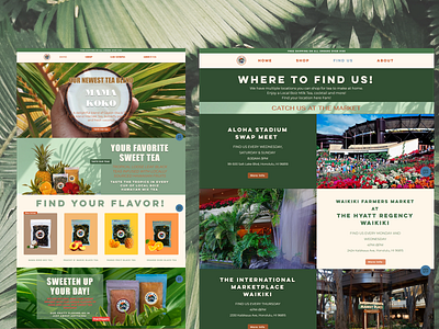 Hawaiian Tea Website & E-comm Store e commerce ui website