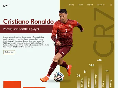 Hero page for football. app branding design graphic design illustration logo typography ui ux vector