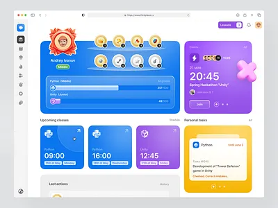 Dashboard - online scholl branding design illustration logo minimal typography ui ux web website