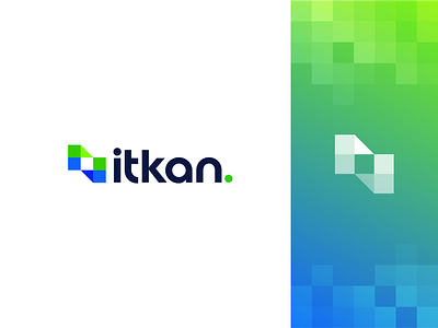 Itkan - Logo Design behance branding company logo data data bits design geometric graphic graphic design illustration logo minimal minimal logo modern modern logo phencils tech logo tech startup ui vector