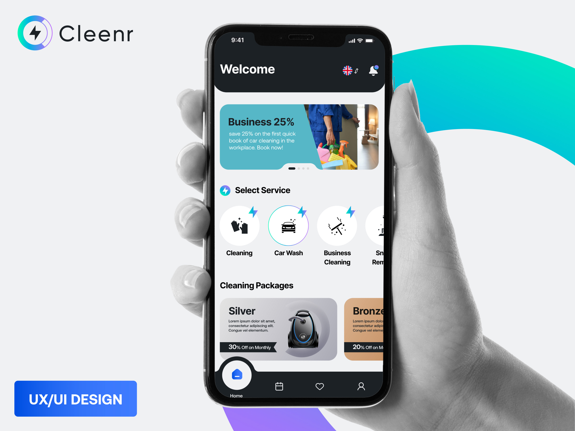Cleaning Mobile App branding cleaner cleaning app cleaning app design design home service home service app minimal mobile app mobile app design ui user experience design user interface design ux