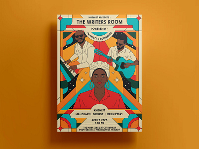 The Writers Room artist branding gigs illustration music poster