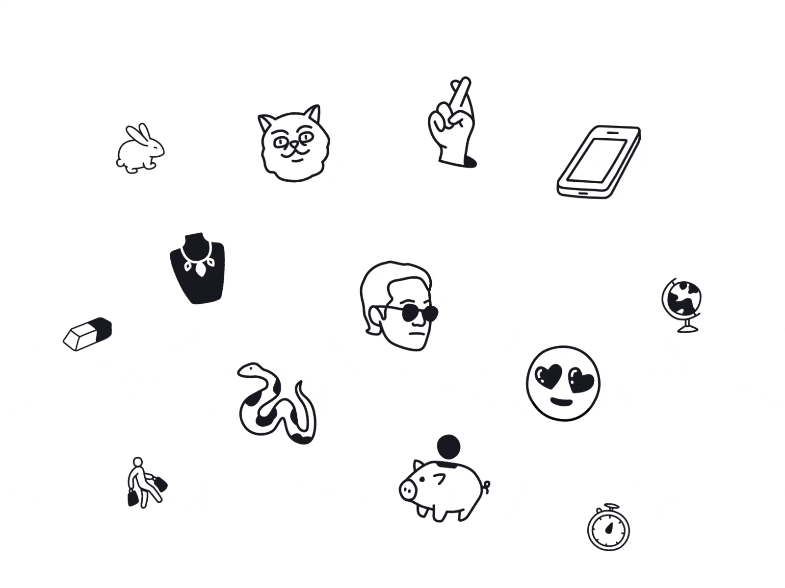 Inking Icon Set animation black branding design doodle drawn graphic design hand icon icon set icons illustration inking line logo outline pack ui vector white