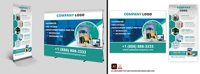 Tradeshow Booth and Rollup banner advertisement banner booklet branding brochure business card catalogue design digital flyer graphic design illustration print stationary ui website home landing page