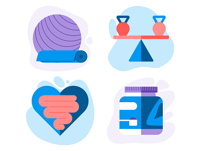 Health & fitness design fitness geometric graphic design health icon illustration minimal shapes vector