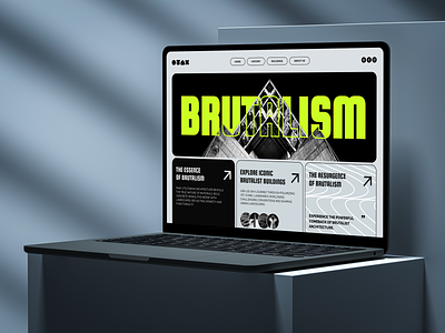 Brutalism architecture website. architecture brutalism design home page product design ui uiux design user interface ux web web design website