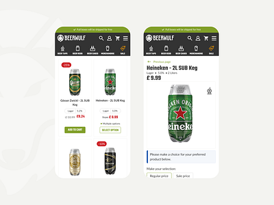 Segmented product offer configurable product ecommerce interaction design shelf life ui ux