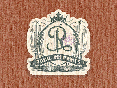 Royal Ink Prints app brand branding company brand logo company branding company logo design graphic design handmade illustration lettering logo typeface typography ui ux vector vintage vintage badge vintage font