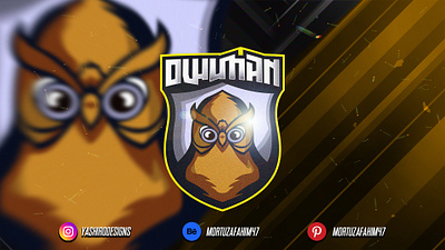 Owlman Premium Gaming Mascot Logo Design (Unused) branding design esports gaming gaminglogo graphic design illustration logo logo design mascot mascot logo owllogo sports team twitch vector youtube