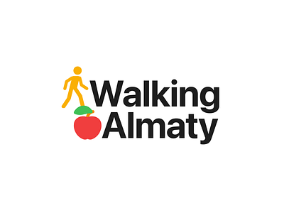 Proposed logo for Walking Almaty branding graphic design illustration vector