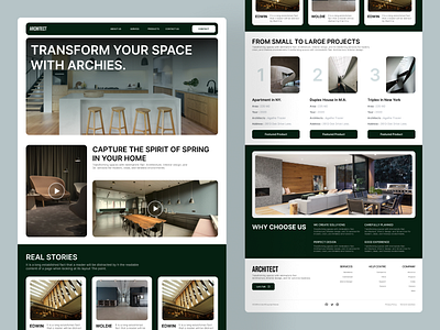 ARCHITECT - Architectural Agency Landing Page 999watt ui ux