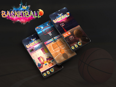 Basketball Game Ui Ux basketball game basketball game art basketball game design basketball game logo basketball game ui game art game graphic design game logo game mockup design game splash screen game ui game ux gameplay screen graphic design illustration logo shop screen splash screen ui ux